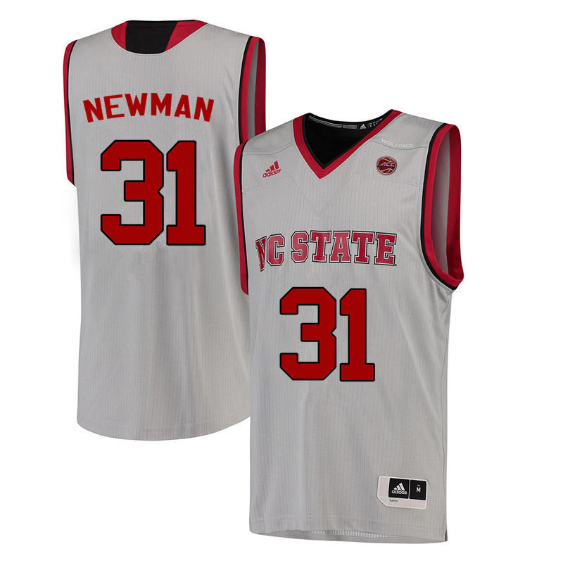 Men NC State Wolfpack #31 Spencer Newman College Basketball Jerseys-White